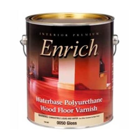General Paint Enrich Varnish & Floor Finish, Waterbase, Satin Finish, Gallon - 542706 542706